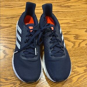 Adidas Solar Boost Men's Blue and White Athletic Running Shoes with Mesh Upper